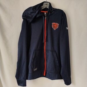 Men's XL New Era Chicago Bears NFL Team Hooded Full Zip Jacket Combine Authentic
